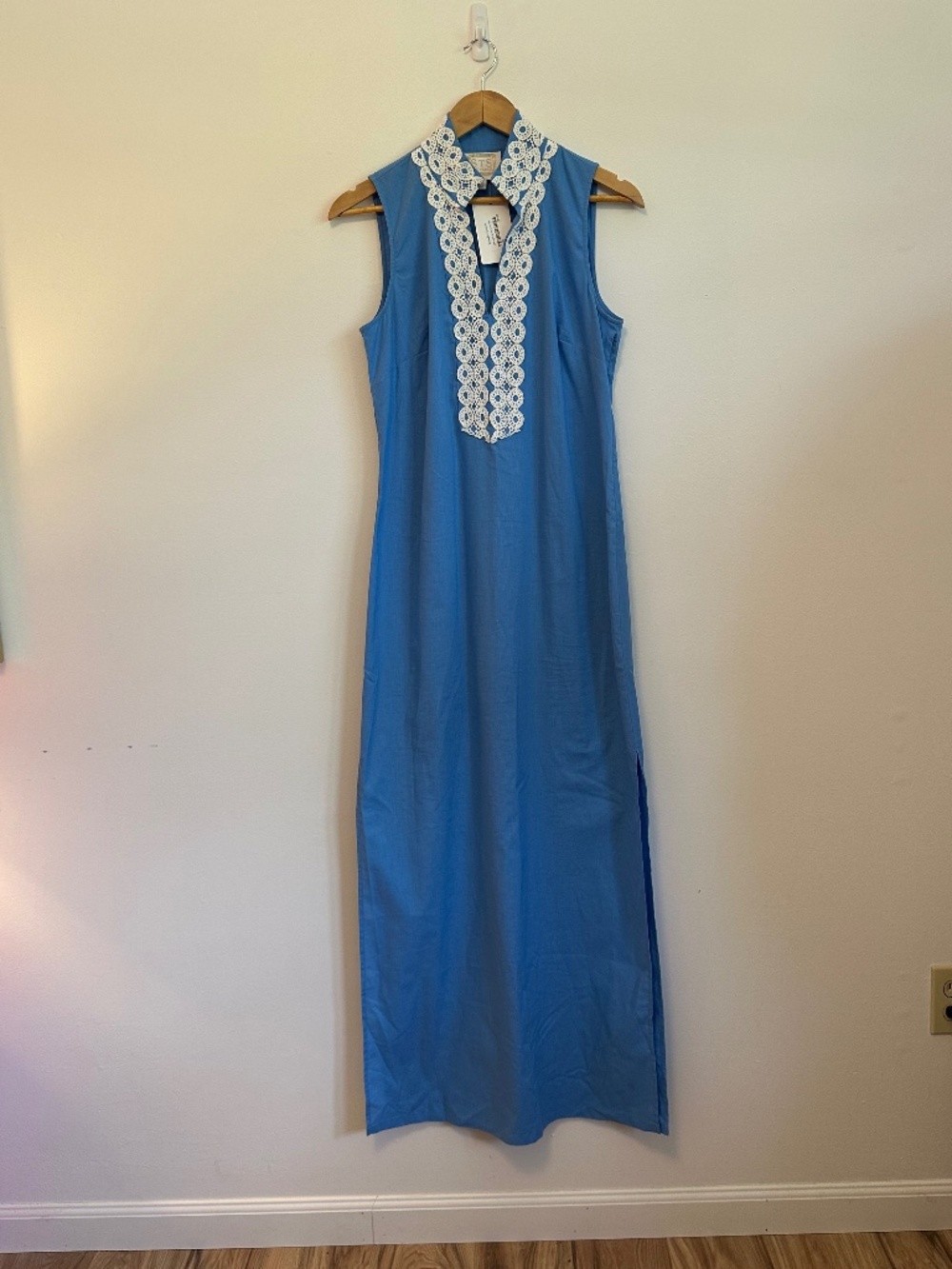 Sail to Sable Cotton and Linen Classic Long Dress | Size Small
